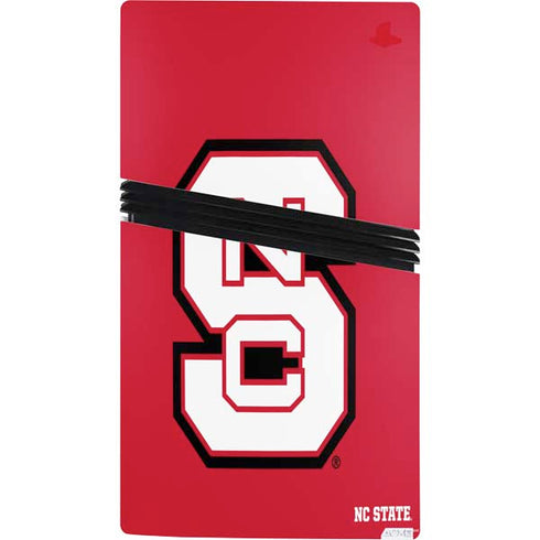North Carolina State University Logo Red PS5 Pro Console Skin